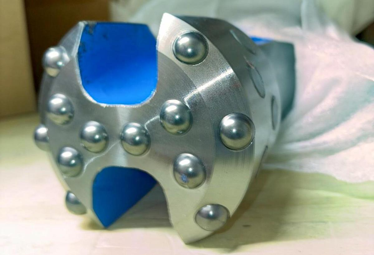 Supreme 3-7/8" Flat Face Carbide Button Cable Tool Drill Bit, 1-1/2" X 2-1/4" Pin Thread