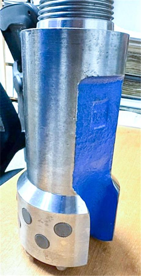 Trident SUPREME 4" Flat Face Carbide Button Cable Tool Drill Bit, 1-5/8' x 2-5/8" - 7 API Pin Thread