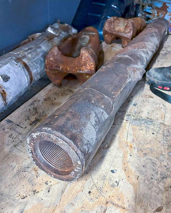 Used Spiral Stabilizer to Run Above 6" Drill Bits on Cable Well Rig String.