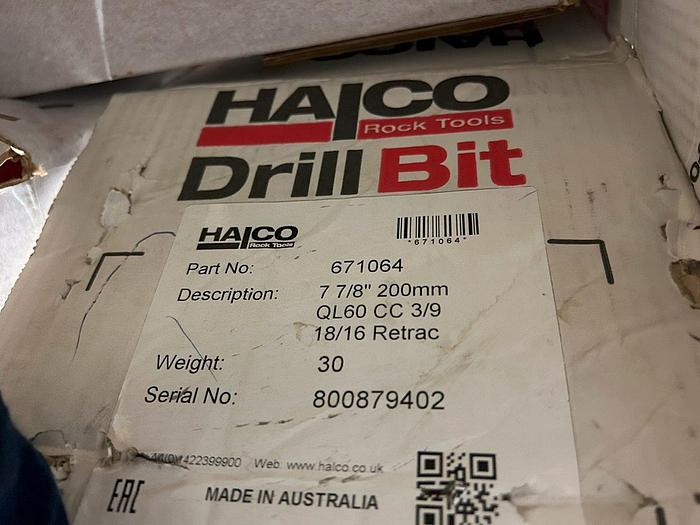 Used Halco 7-7/8” QL60 Hammer Bit