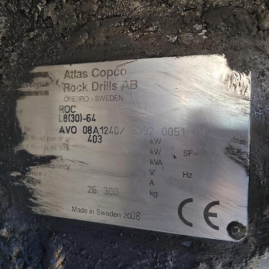 Used 2008 Atlas Copco Roc L8-30 Drill Rig