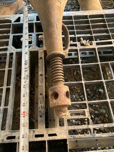Used Simplex 1-1/2 x 10 Vintage Antique Screw Jack for Leveling Cable Tool