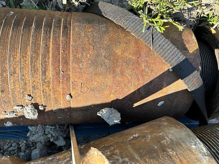 Used 11-3/4" to 12" Twisted Star Cross Chisel Bit for Cable Tool