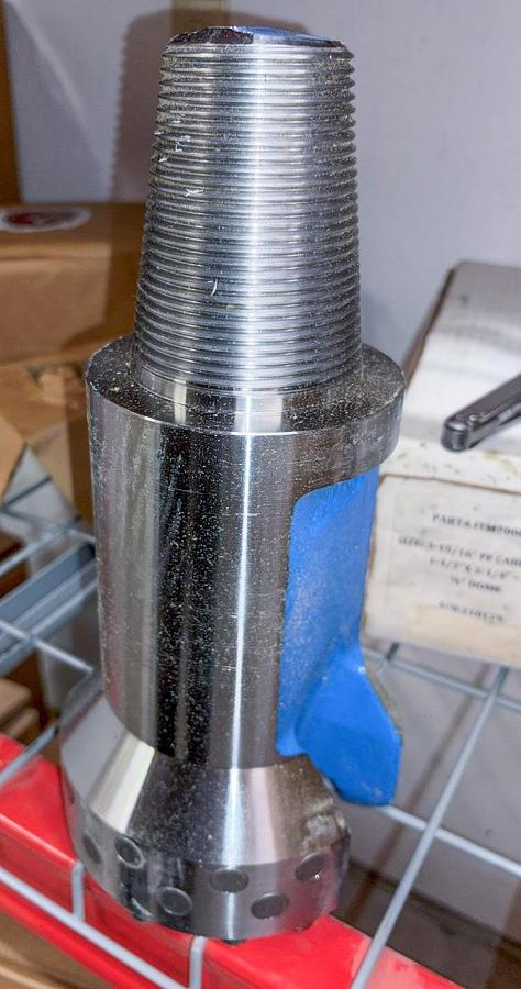 Used Trident 6-1/8" Drop Center Carbide Button Cable Tool Drill Bit, 2-1/4" X 3-1/4" Pin Thread