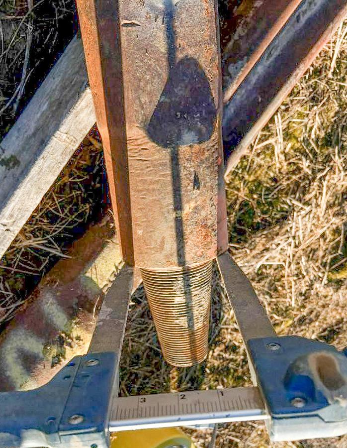 Used 6-1/4" Diameter X 45" Length Cable Tool Drilling Chisel Bit