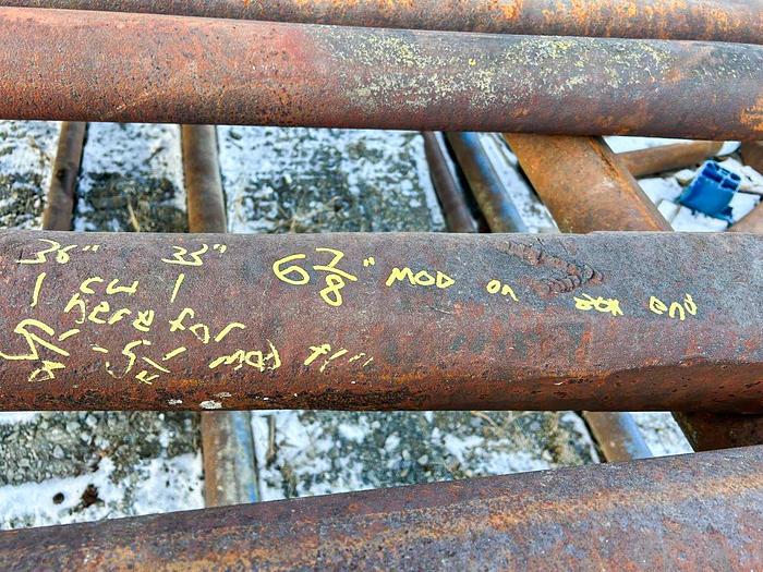 Used Drill Stem for 8" or larger diameter bit, 17 ft. 2 in. length, 2-3/4" x 3-3/4" pin to 4" x 5-1/2" box cable tool joints.