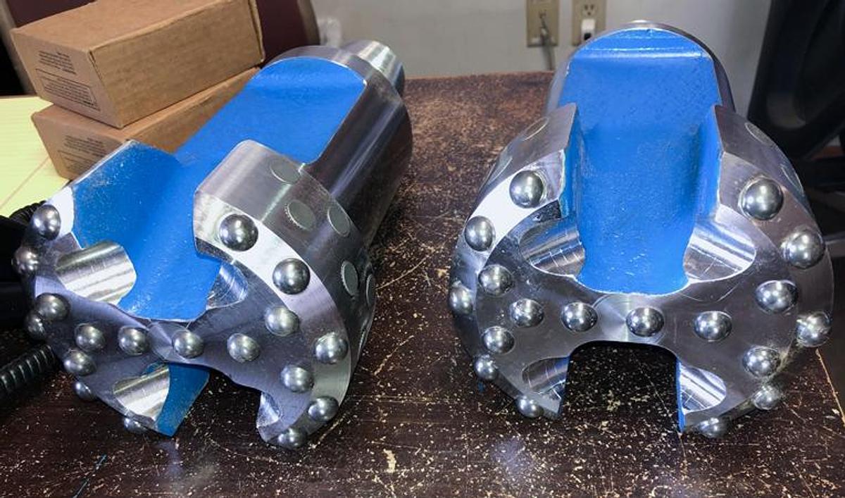 Trident SUPREME 6" Flat Face Carbide Button Cable Tool Drill Bit