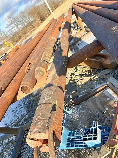 Used Drill Stem for 8" or larger diameter bit, 17 ft. 2 in. length, 2-3/4" x 3-3/4" pin to 4" x 5-1/2" box cable tool joints.