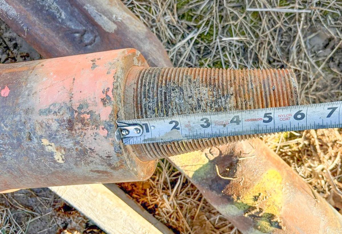 Used 6-1/4" Diameter X 45" Length Cable Tool Drilling Chisel Bit