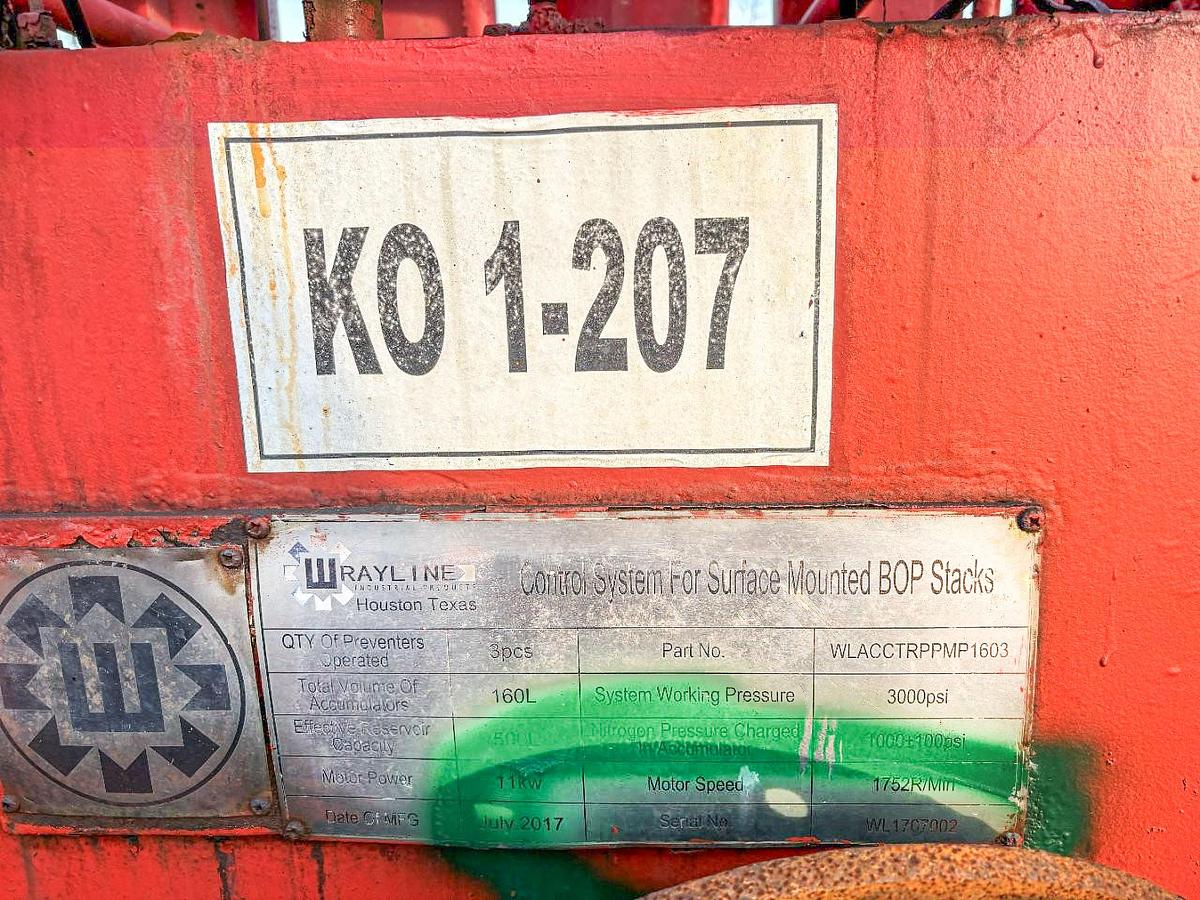 Used 2017 Wrayline Accumulator Unit for blowout preventer