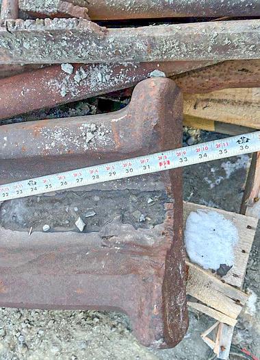 Used 18" cable tool drill chisel bit, 31" length, 4" x 5" API pin thread.