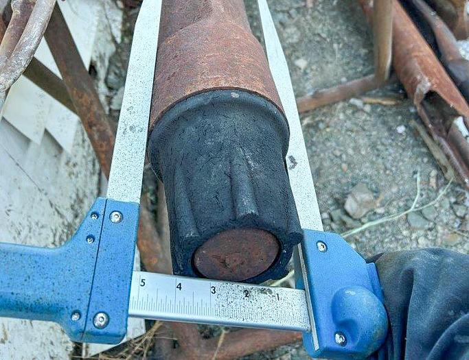 Used Drill Stem for 6-1/2" or larger diameter bit, 14 ft. 10 in. length, 2-3/4" x  3-3/4" pin to box cable tool joints.