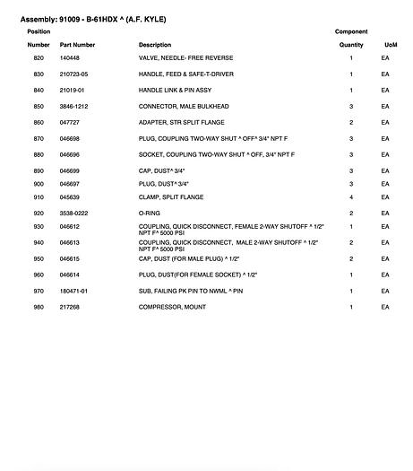 Used 1991 Mobile  B61 HDX Drill Rig