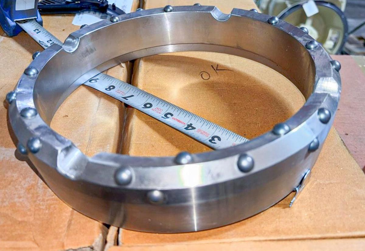 Used 8" HD Dual Rotary Casing Shoe – 28 Ballistic Buttons Assembly - Fluted