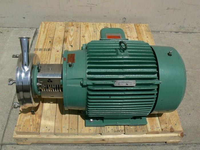 Used Tri-Clover Industrial Size Sanitary Centrifugal Pump w/ a 40HP Reliance Motor
