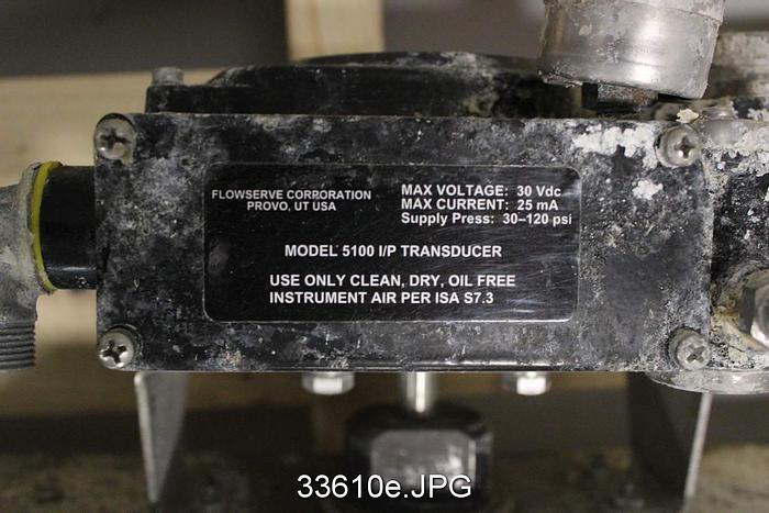 Used Flowserve 8-BX2-L1111A1V9N2 8" Pneumatic Air Operated Butterfly Valve #33610