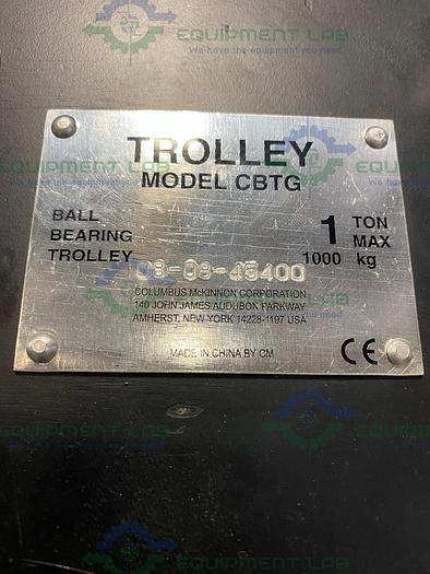 Used Vestil AHA-2-8-12 Aluminum Gantry Crane w/ Coffing JLC Hoist & CBTG Trolley