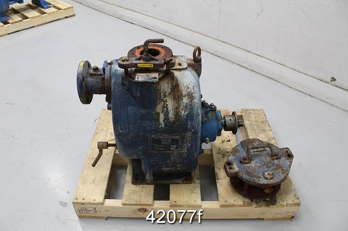 Used Rueck T3A3-B Trash Pump, Iron Casing, 2-Vane 9" Stainless Steel Impeller #42077