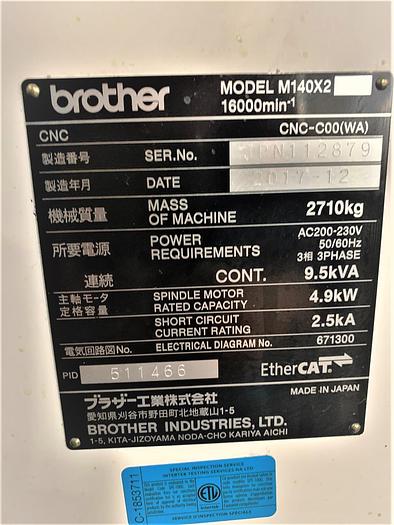 Used 2017 Brother Speedio M140 X2