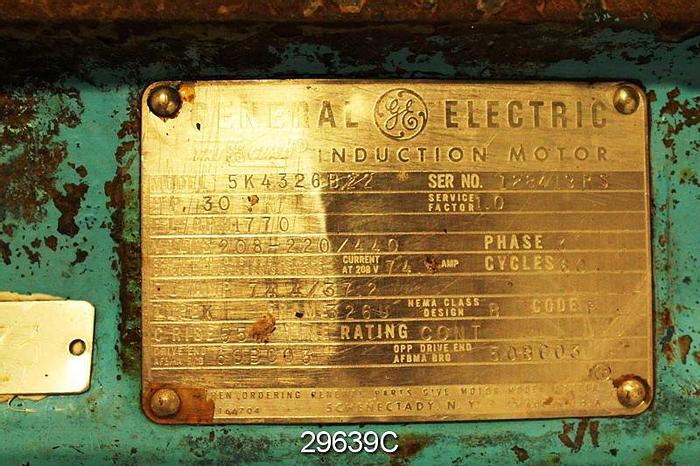 Used General Electric 5K4326B22 30Hp Ac Motor #29639