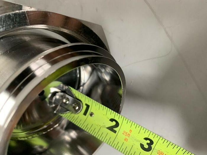 Used Stainless Steel Sample Valve w/ 1/2" to 4" Threaded Fitting
