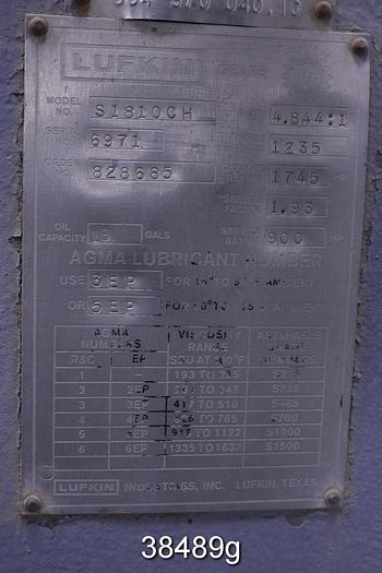Used Lufkin S1810CH Gear Box with ITT Standard Shell and Tube Heat Exchanger, 4.844/1 Ratio #38489