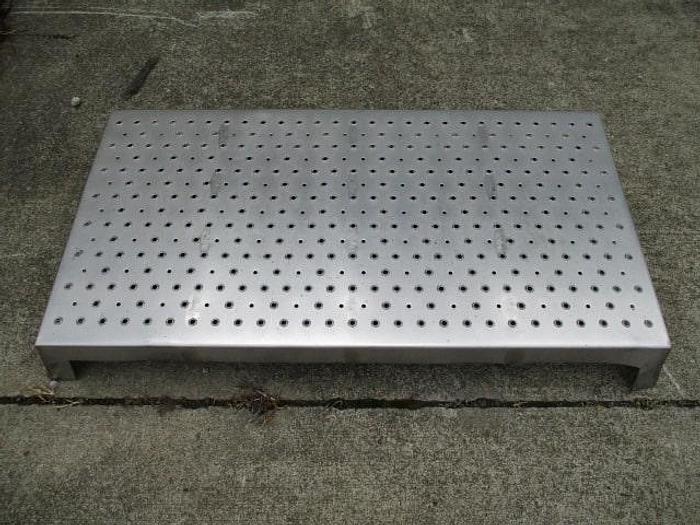 Used Work Platform; 34"x18", Perforated Stainless deck