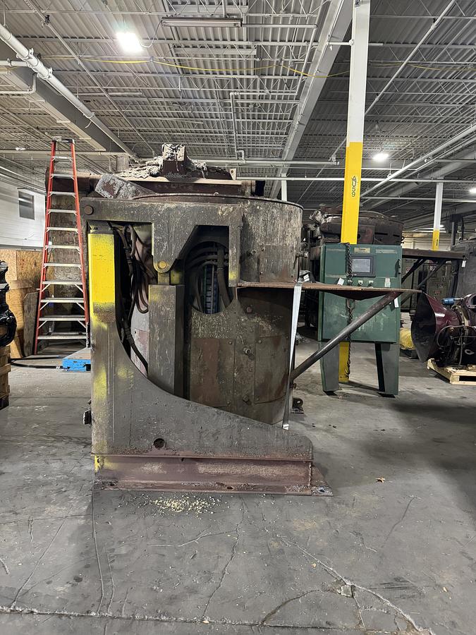 Used INDUCTOTHERM 1 1/2 TON CAPACITY STEEL SHELL FURNACES (2)