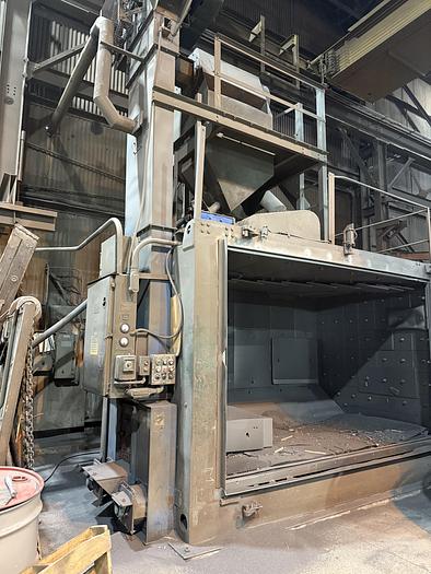 Used WHEELABRATOR 96" SWING TABLE SHOT BLAST MACHINE