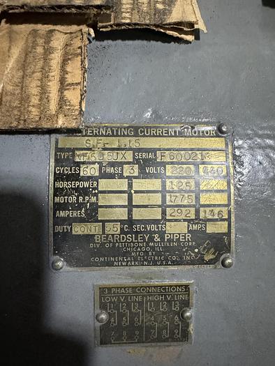 Used BEARDSLEY & PIPER 85 B MOTOR