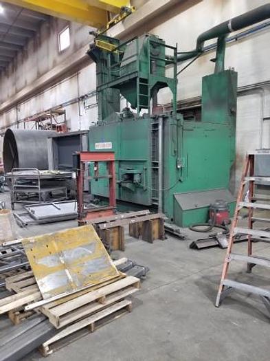 Used WHEELABRATOR 96" DOUBLE DOOR SWING TABLE