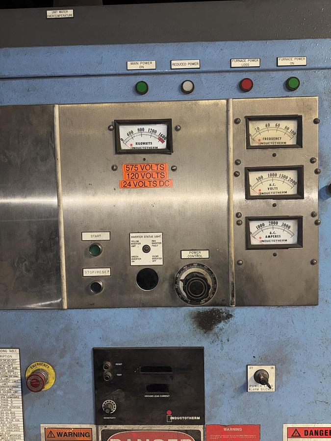 Used 2011 INDUCTOTHERM VIP 1500 KW POWER MELT