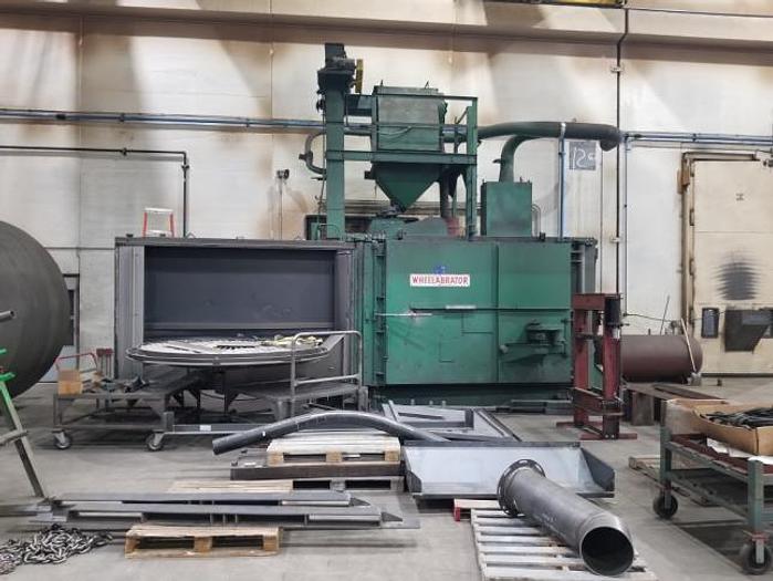 Used WHEELABRATOR 96" DOUBLE DOOR SWING TABLE