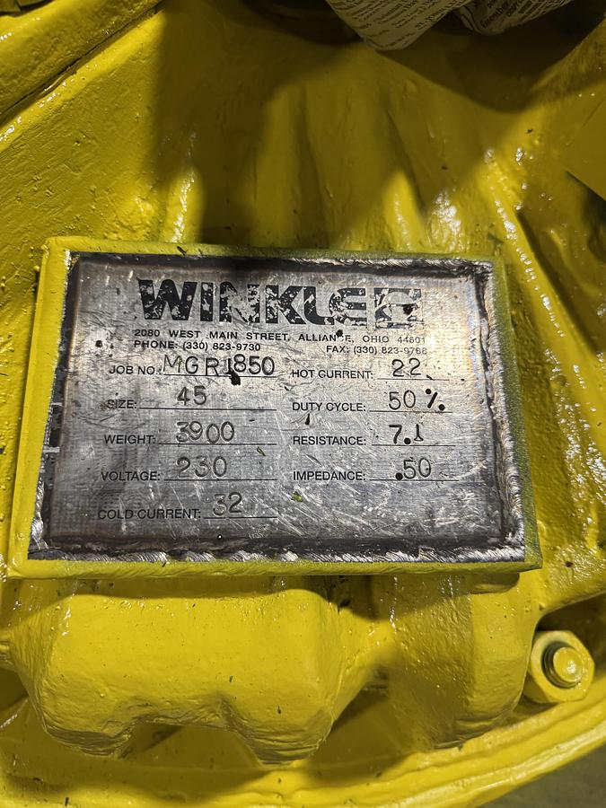 Used WINKLE INDUSTRIES 45" INDUSTRIAL LIFTING ELECTROMAGNET