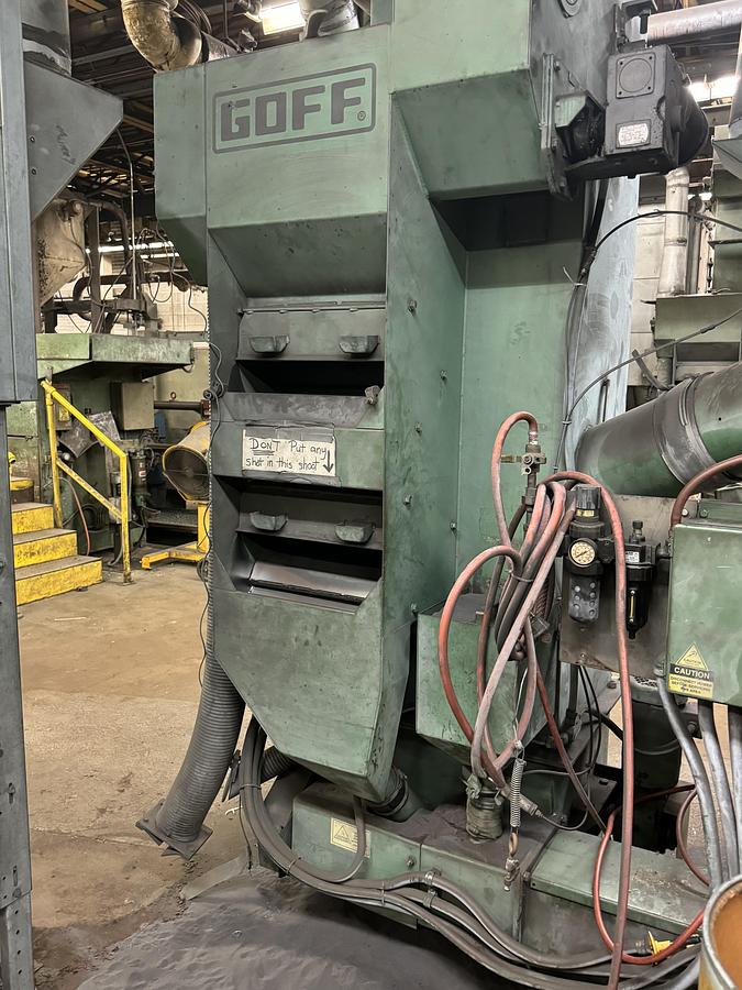Used 2008 GOFF 3672-D SPINNER HANGER SHOT BLASTING MACHINE
