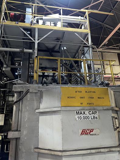 Used BCP 96" SWING TABLE ROTARY SHOT BLAST MACHINE