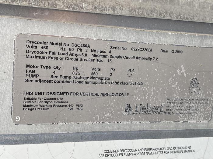 Used 2009 LIEBERT DSO466A