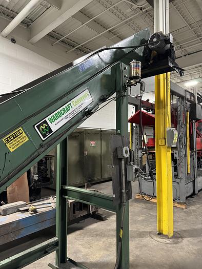 Used WARDCRAFT SLAT TYPE INMCLINED CONVEYOR