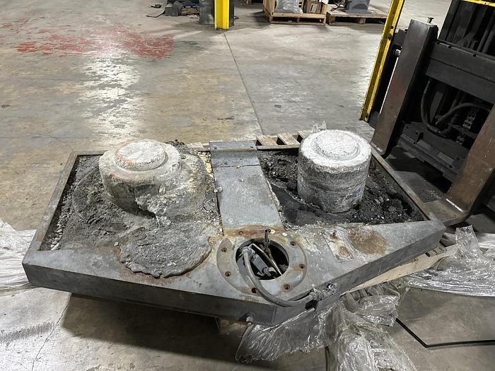 Used INDUCTOTHERM POWER TRAK SERIES R MEDIUM FREQUENCY LIFT SWING ELECTRIC INDUCT FURNACE