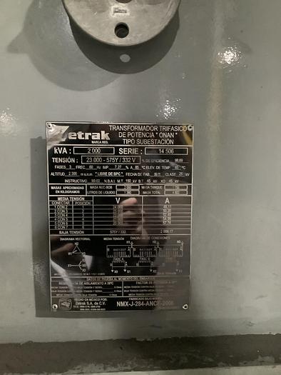 Used ZETRAK TRANSFORMER