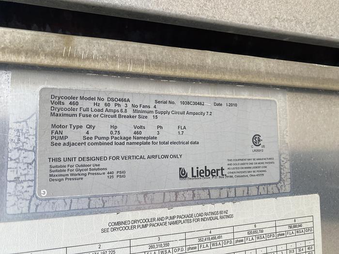 Used 2010 LIEBERT DSO466A