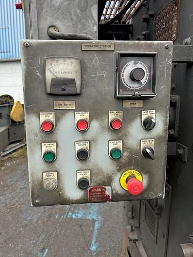 Used WHEELABRATOR TUMBLAST TUMBLER TYPE SHOT BLAST CLEANING MACHINE