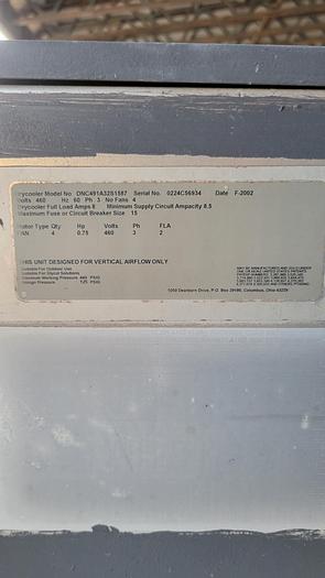 Used LIEBERT DRYCOOLER DNC491A32S1587