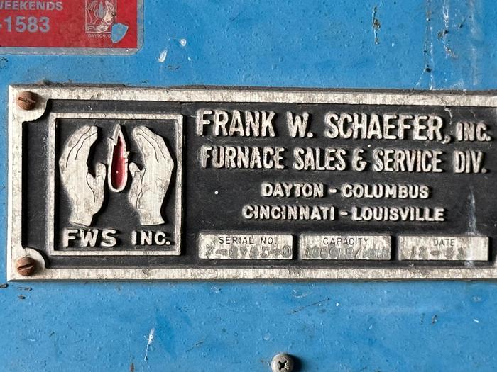 Used SCHAEFER ELECTRIC HYDRAULIC TILTING FURNACE