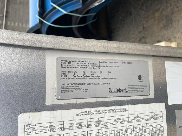 Used 2010 LIEBERT DSO466A