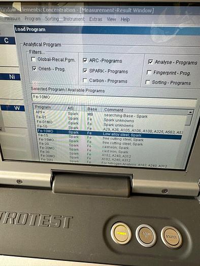 Used 2009 SPECTROTEST TXC 25 METAL ANALYZER
