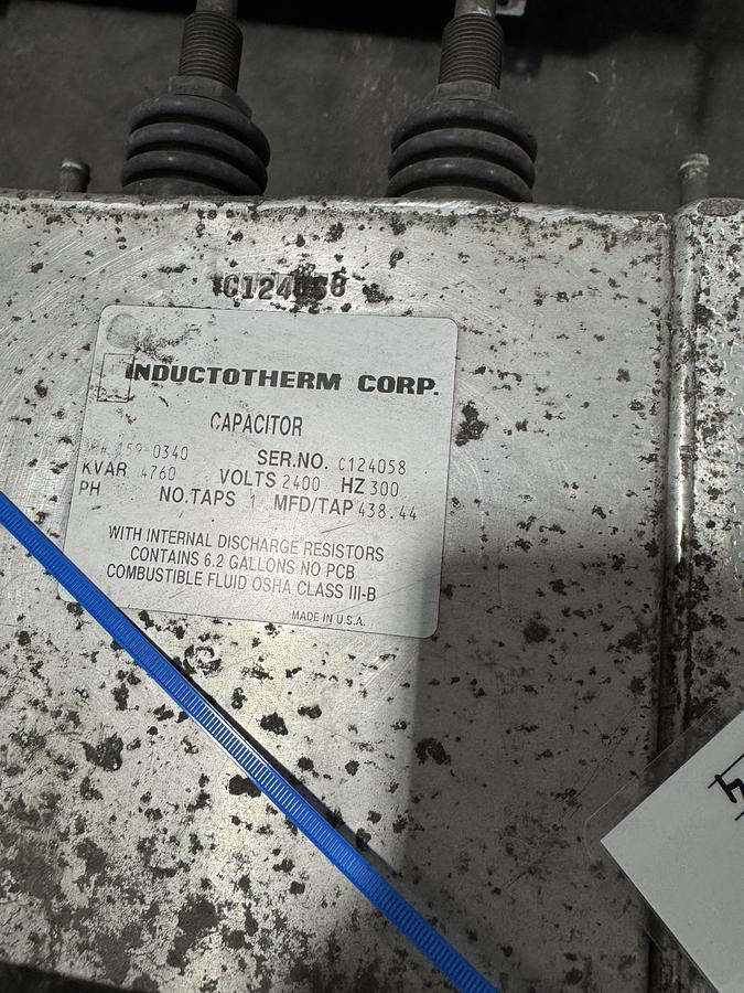 Used INDUCTOTHERM CAPACITORS