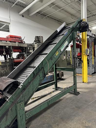 Used WARDCRAFT SLAT TYPE INMCLINED CONVEYOR