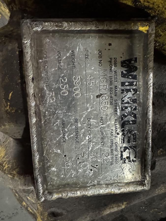 Used WINKLE INDUSTRIES INDUSTRIAL LIFTING ELECTROMAGNET