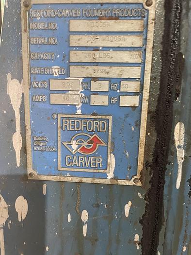 Used 1994 REDFORD CARVER MM100SA HIGH SPEED CONTINOUS MIXER